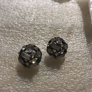 Elegant Brass crystal Stud Earrings